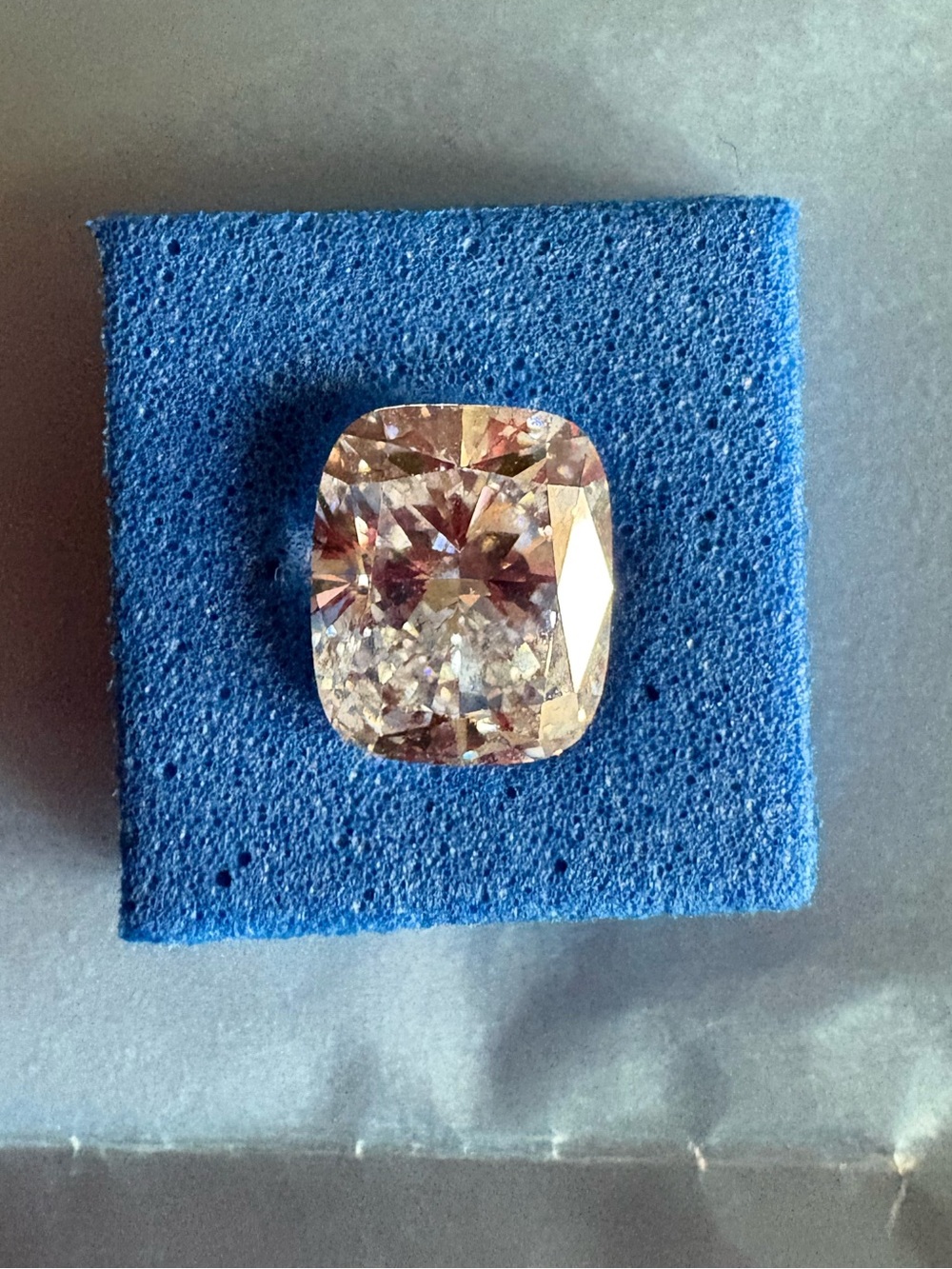 1.54 carat cushion brilliant lab grown loose diamond E color VS2